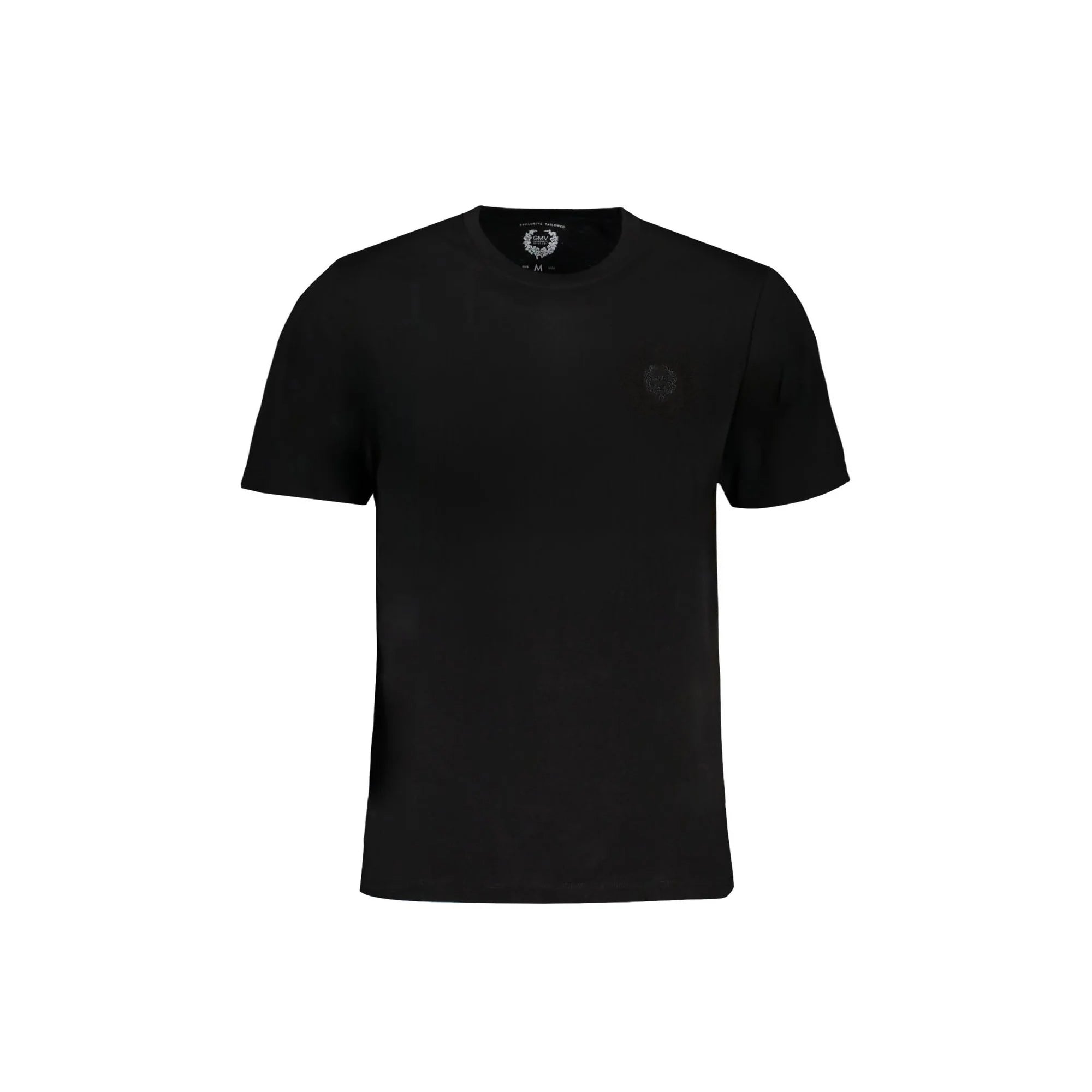 Gian Marco Venturi T-Shirt Maniche Corte Uomo Nera Ricamo Nero - foto prodotto